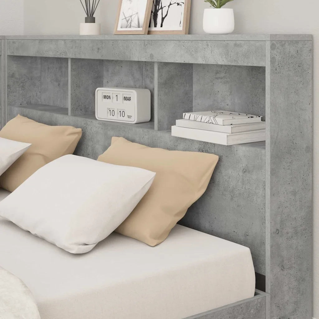 Testata contenitore Grigio cemento 150 cm Legno multistrato 3335496
