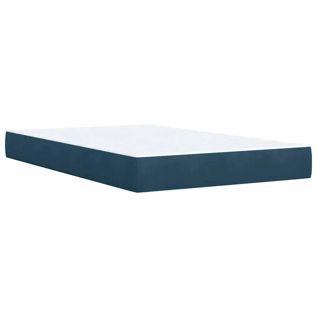 Giroletto a Molle con Materasso Blu 120x200 cm in Velluto 3287714