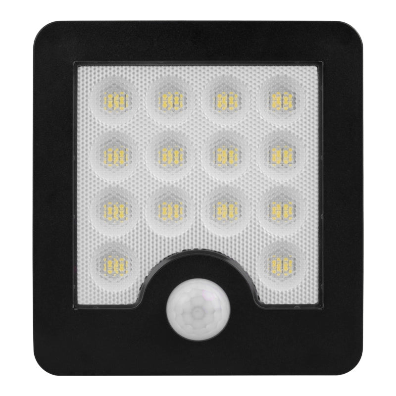 Lampada solare LED 5W con sensore movimento nera IP65 DPM