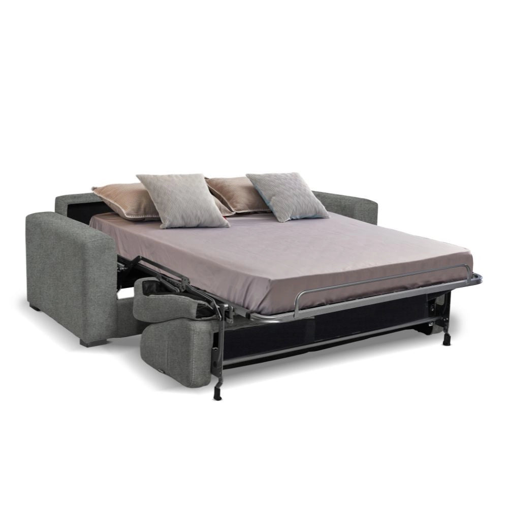Divano letto 3 posti Kriog tessuto Barrel83 grigio 200x98x86h