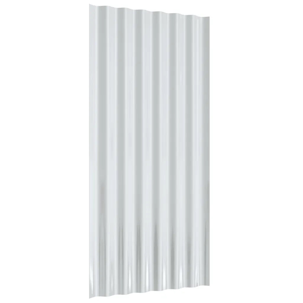 Pannelli Tetto 36pz Acciaio Zincato Grigio 80x36cm 319139