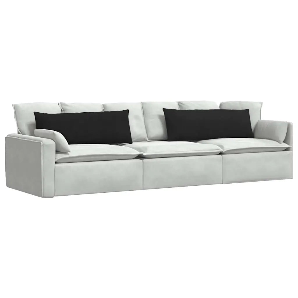 Cuscini da Divano 2 pz-Set di 2 Cuscini per Sofa Nero 120 x 40 cm Tessuto 315139
