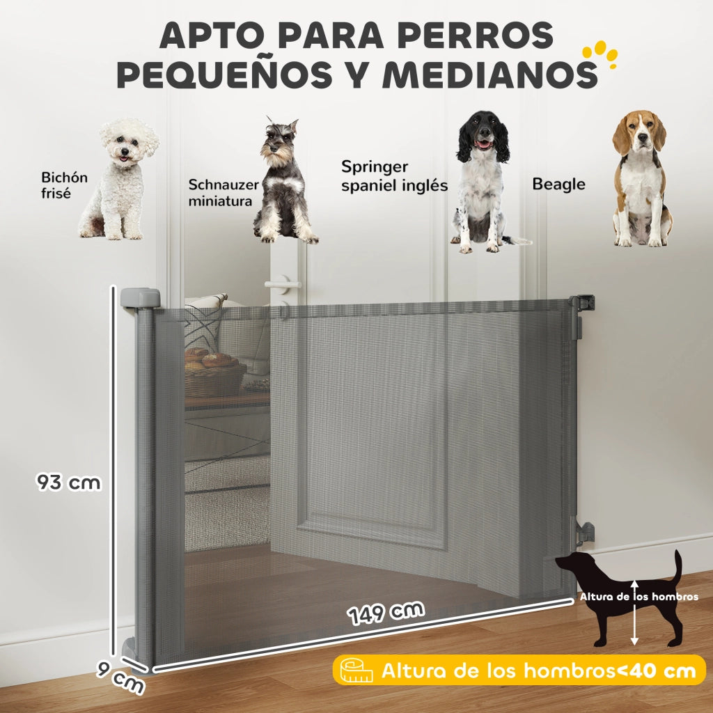 Cancelletto di Sicurezza Estensibile per Cani ¨C Xylo ¨C Grigio, 140 cm