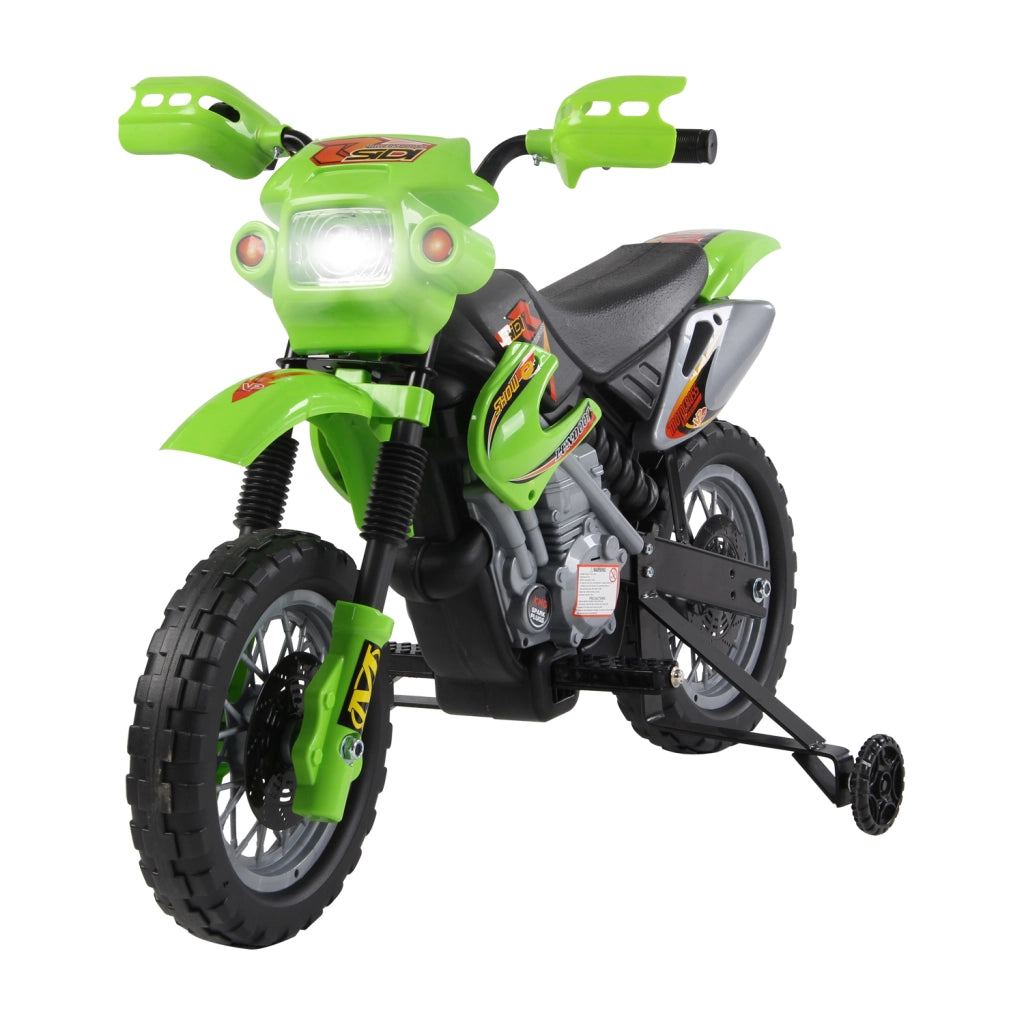 Moto Elettrica per Bambini ¨C Xylo ¨C 6V, Verde e Nero, 3-6 Anni