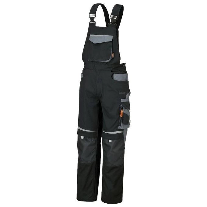 Beta 78230001 Salopette da Lavoro Canvas T-C 280 g-m² Rinforzi Cordura Inserti Riflettenti 3M Taglia S colore Nero Grigio