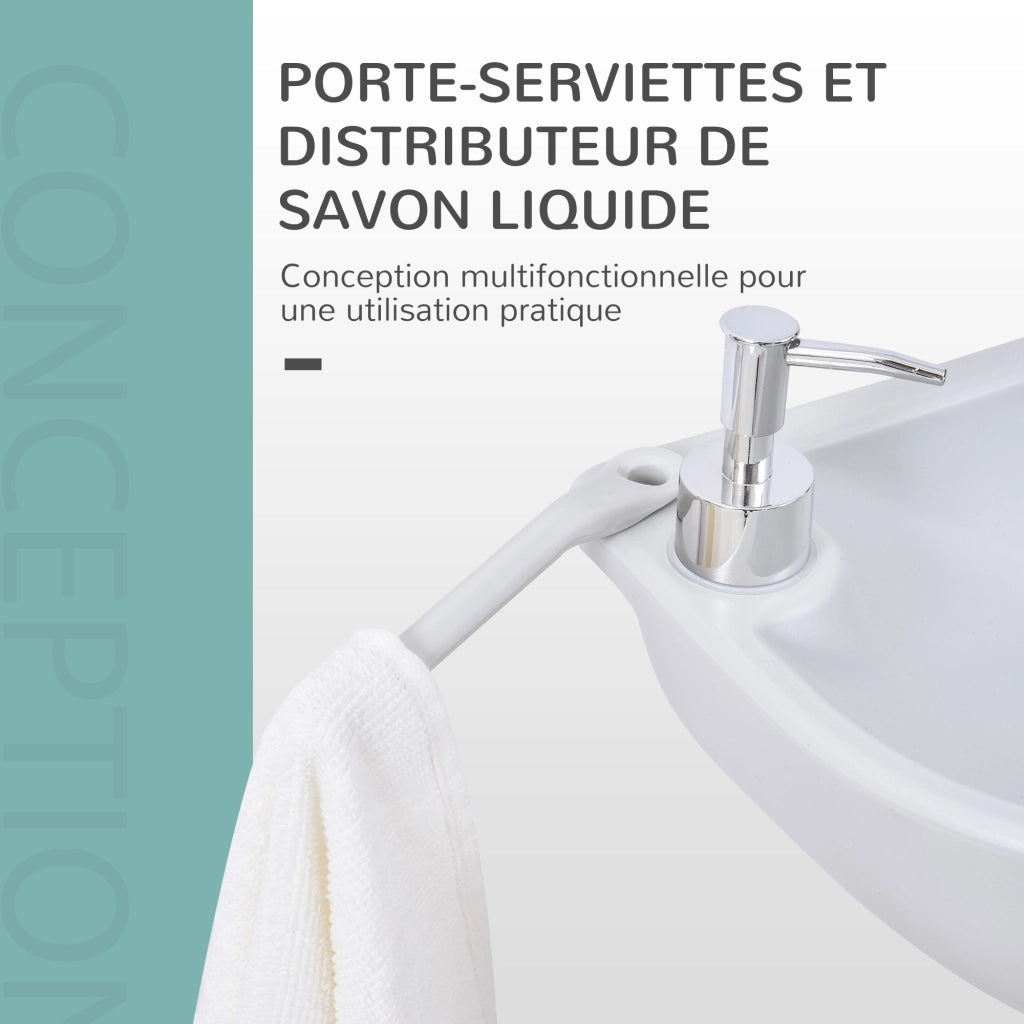 Lavabo mobile con ruote ¨C zephmum ¨C grigio