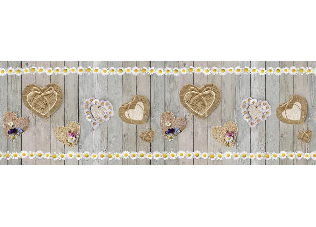 Tappeto Passatoia Cucina Antiscivolo Sottolavello Digitale Disegno Fiori Margherite - 50x140 - Fiori Margherite
