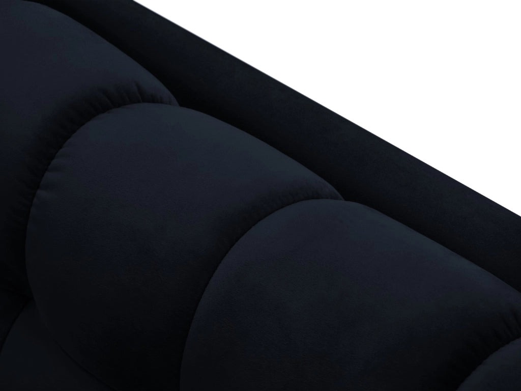 Cosmopolitan Design - Divano "Bali" 3 posti in velluto blu scuro 