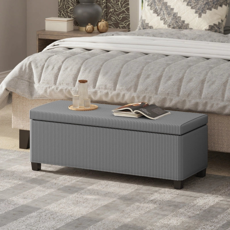PANCHETTA Contenitore 112x42x40 cm In Cord Grigio