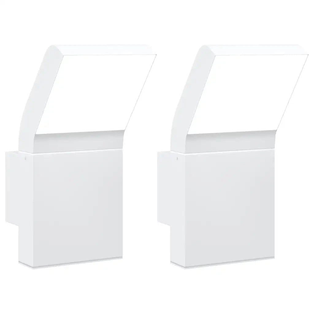 Applique per Esterni con LED 2 pz Bianche Alluminio Pressofuso 4006273