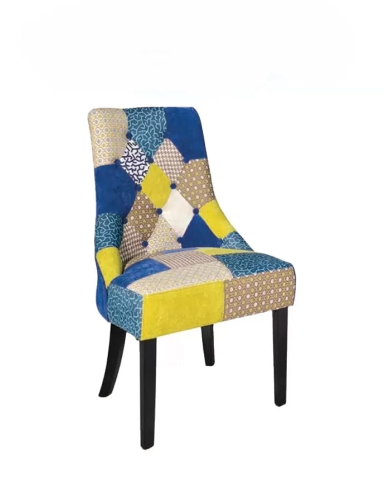Poltrona imbottita in tessuto patchwork 56x66x94 (785) - Mobili 2G