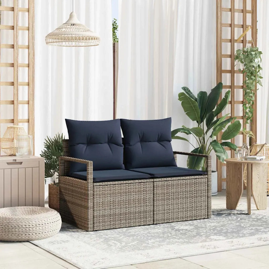 Divano da giardino con cuscino 120 x 62 x 69 cm. polyrattan 42006759