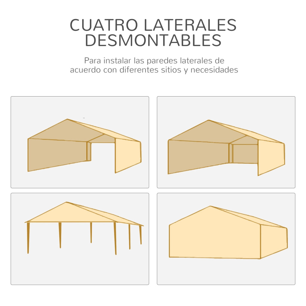 Gazebo da Giardino ¨C Minimal ¨C Bianco 6x3 m