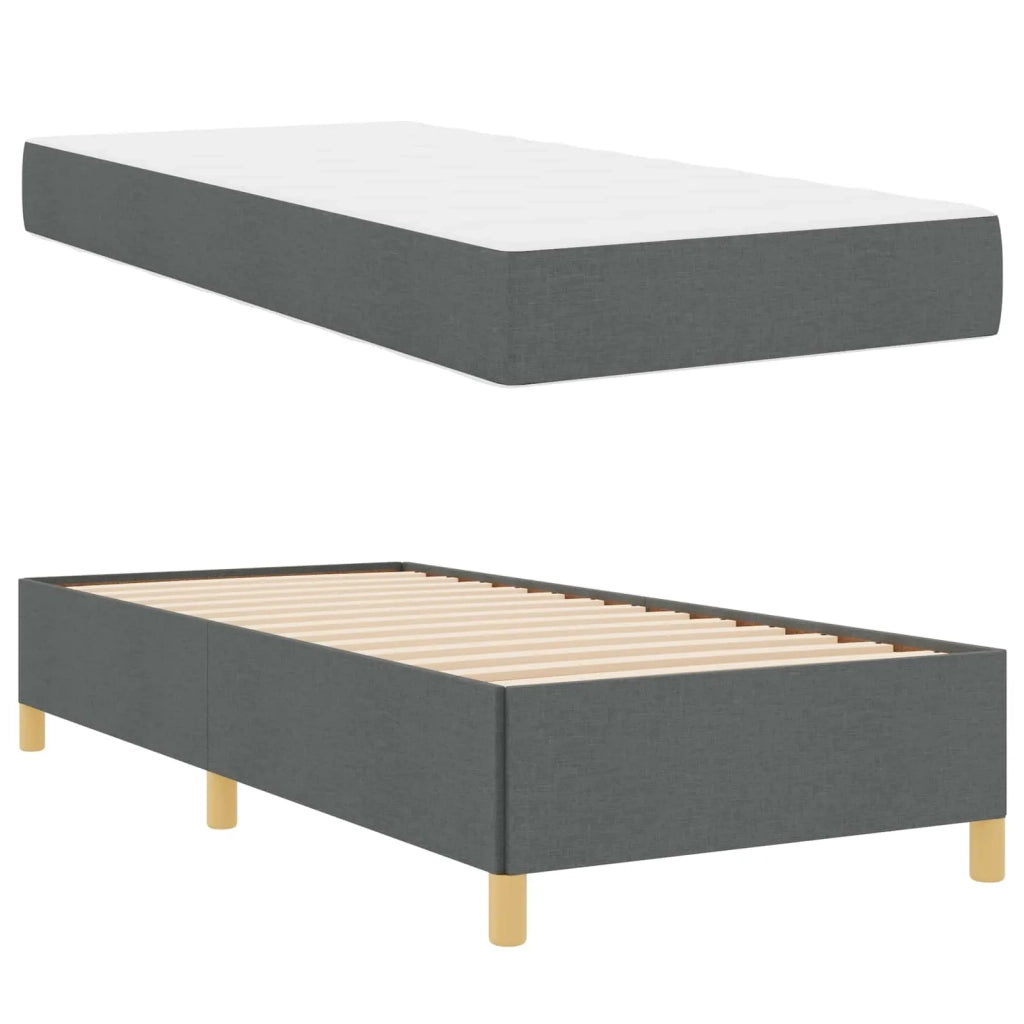 Struttura del letto Grigio scuro 90 x 190 cm Tessuto 3398900