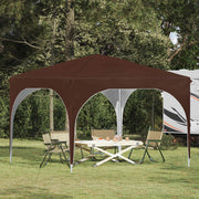 Tenda per feste a pop-up 290 x 290 x 245 cm Marrone 42019852