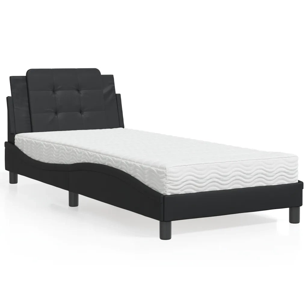 Giroletto senza Materasso Zadar Nero 90x200 cm in Similpelle