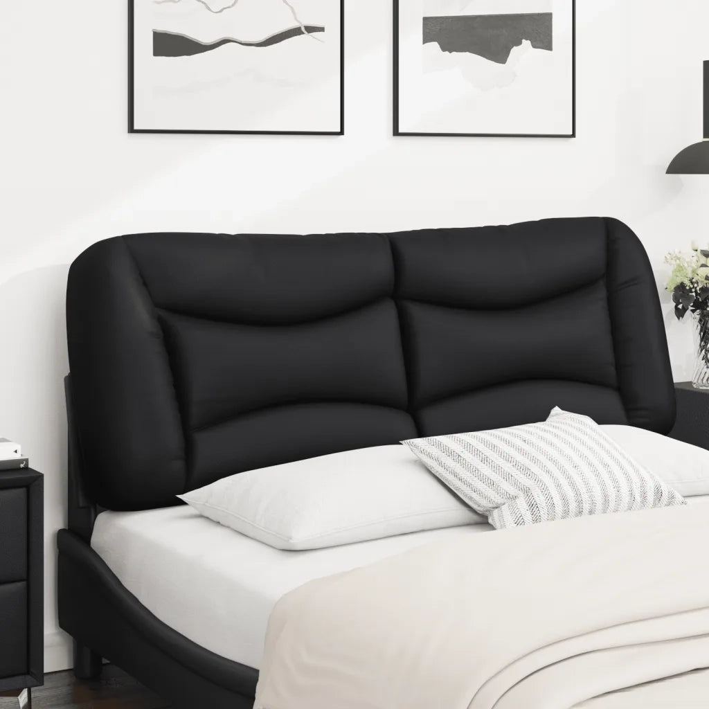Cuscino Testiera-Cuscino per Testiera Hvar Nero 120 cm in Similpelle