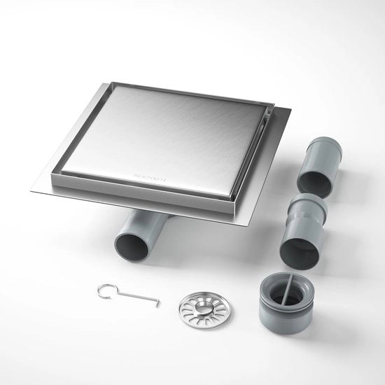 Drain per doccia a doppia funzione - 20cm - Impermeabile - Filtro capelli - Adatto per docce