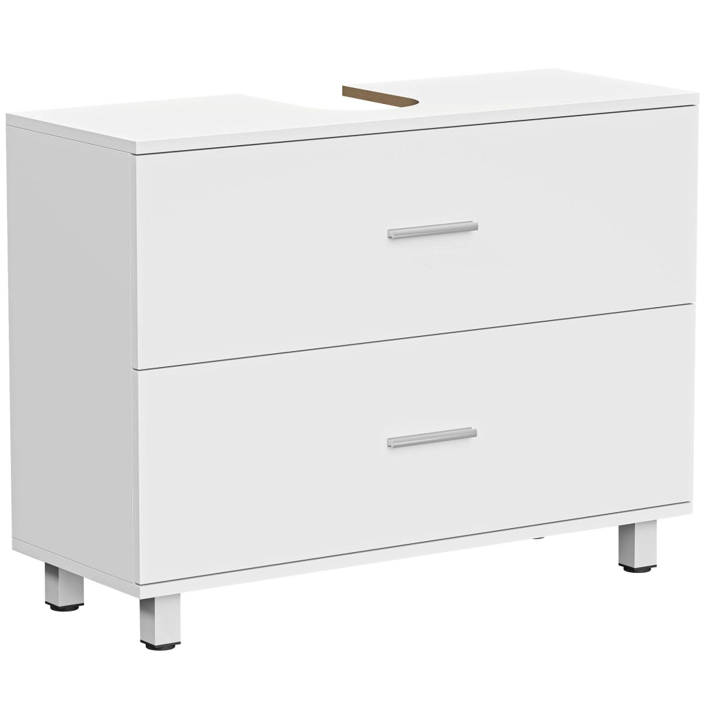 Mobile sottolavabo con 2 cassetti ¨C Xylo ¨C Bianco 80x30x60 cm