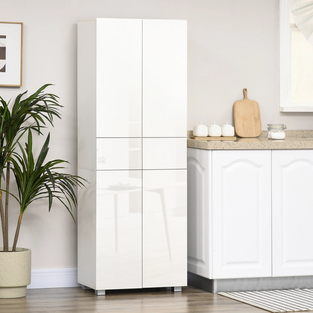 Armadio Bianco 4 Porte con Ripiani ¨C Minimal ¨C 60x35x170 cm