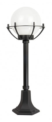 Lampione da giardino 72cm sfera 25cm E27 nero IP43