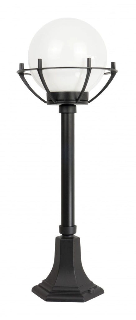 Lampione da giardino 72cm sfera 25cm E27 nero IP43