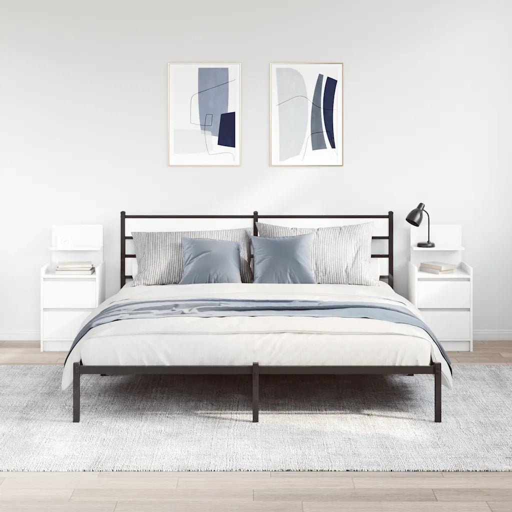 Comodini con 2 Cassetti 2 pz Bianco 38x34x80 cm 861356