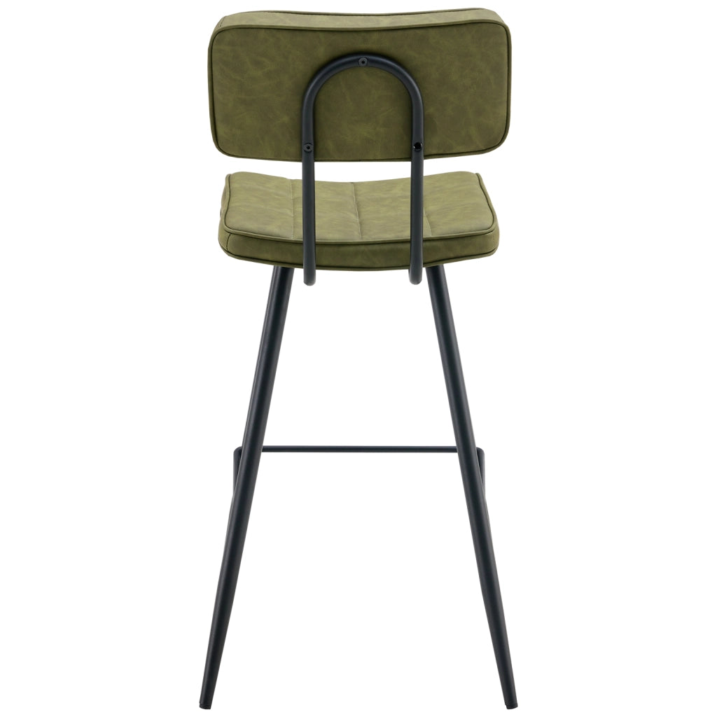 Set di 2 sgabelli da bar in similpelle verde FERNAND