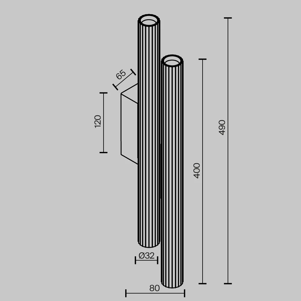 Maytoni Applique design Calipso 1 luce GU10 ottone alluminio