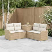 Set di divani 5 pz Beige e Bianco Crema 3447764