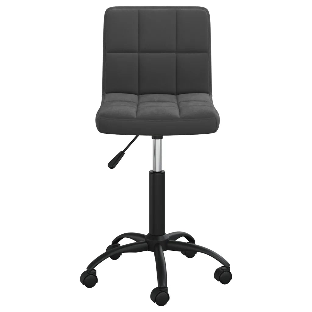 Sedia da Pranzo Girevole Nera in Velluto 3087593