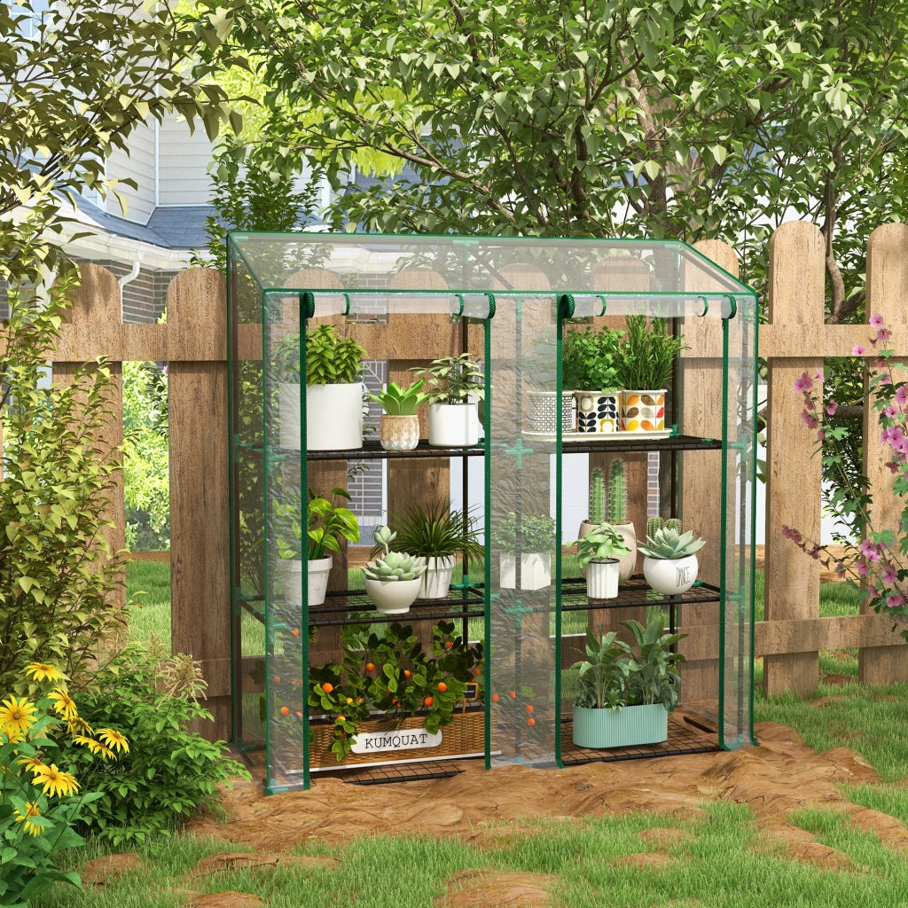 Serra da giardino 3 livelli ¨C zephmum ¨C 143x46x151 cm trasparente