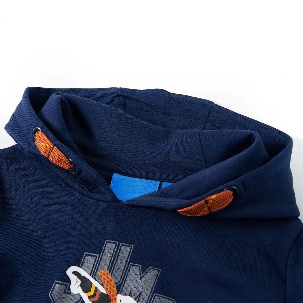 Felpa con Cappuccio per Bambini Blu Marino 104