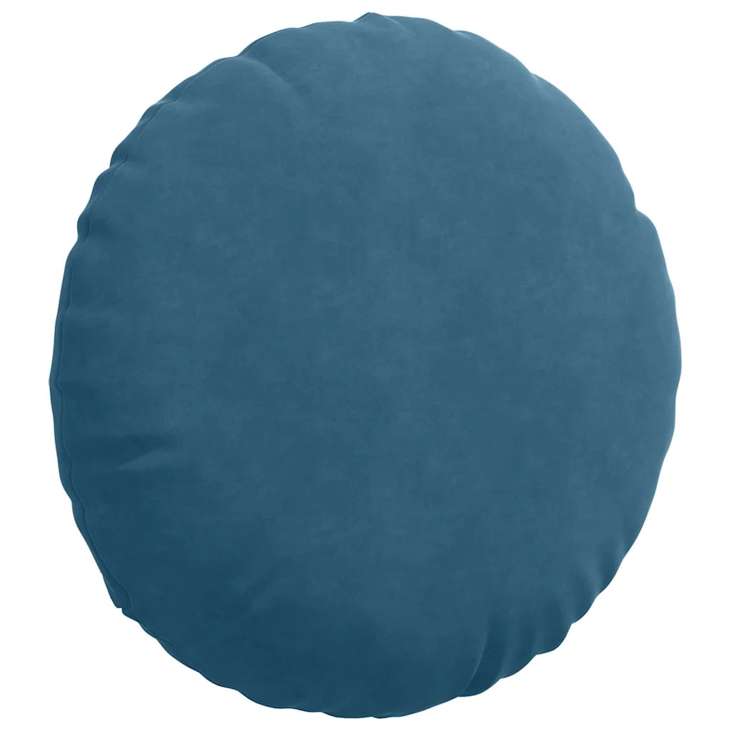 Cuscini per Seduta 2 pcs Blu Ø60 x 21 cm Velluto 42014210