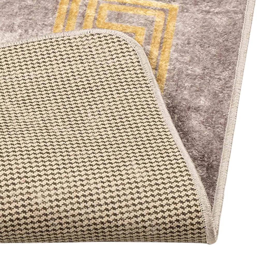 Runner Tappeto MARSA Grigio 100 x 150 cm Poliestere e PVC 42023359