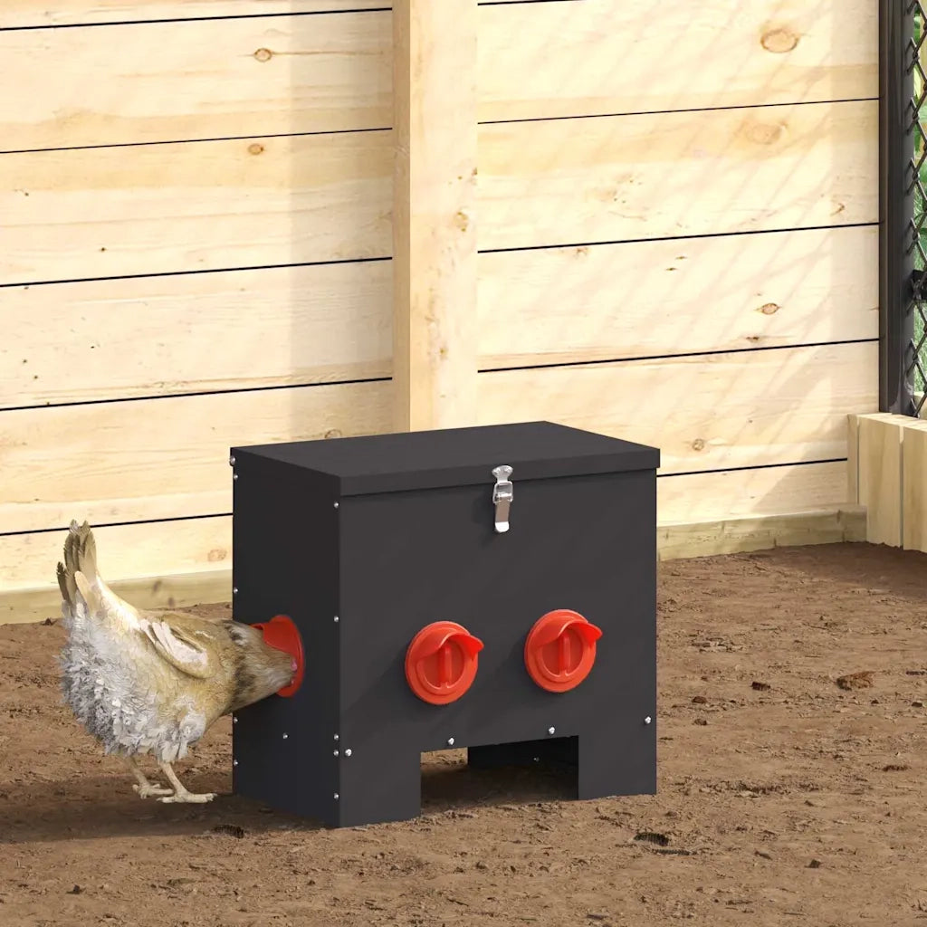 Feeder per pollo 2 pz Nero 40,5 x 25 x 38 cm CFW8233207