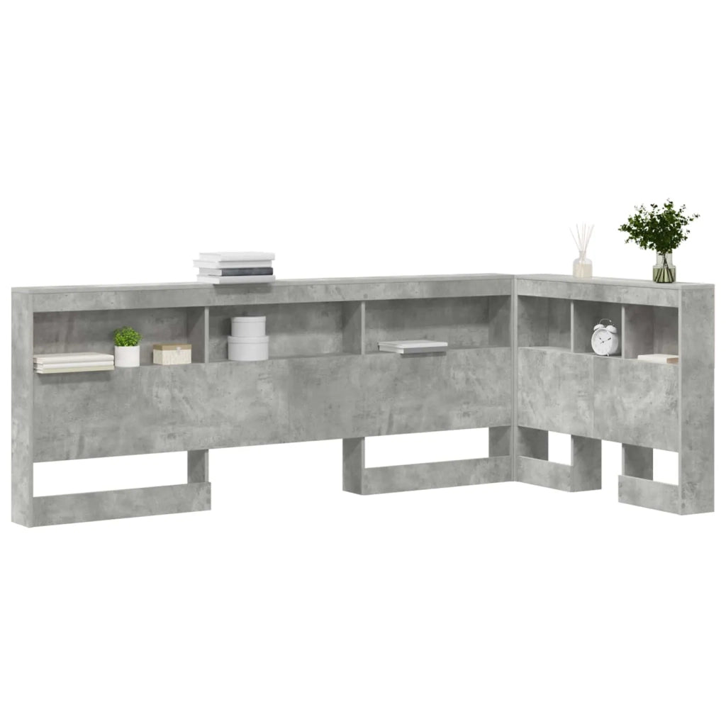 Testata contenitore Grigio cemento 75 cm Legno multistrato 3335528