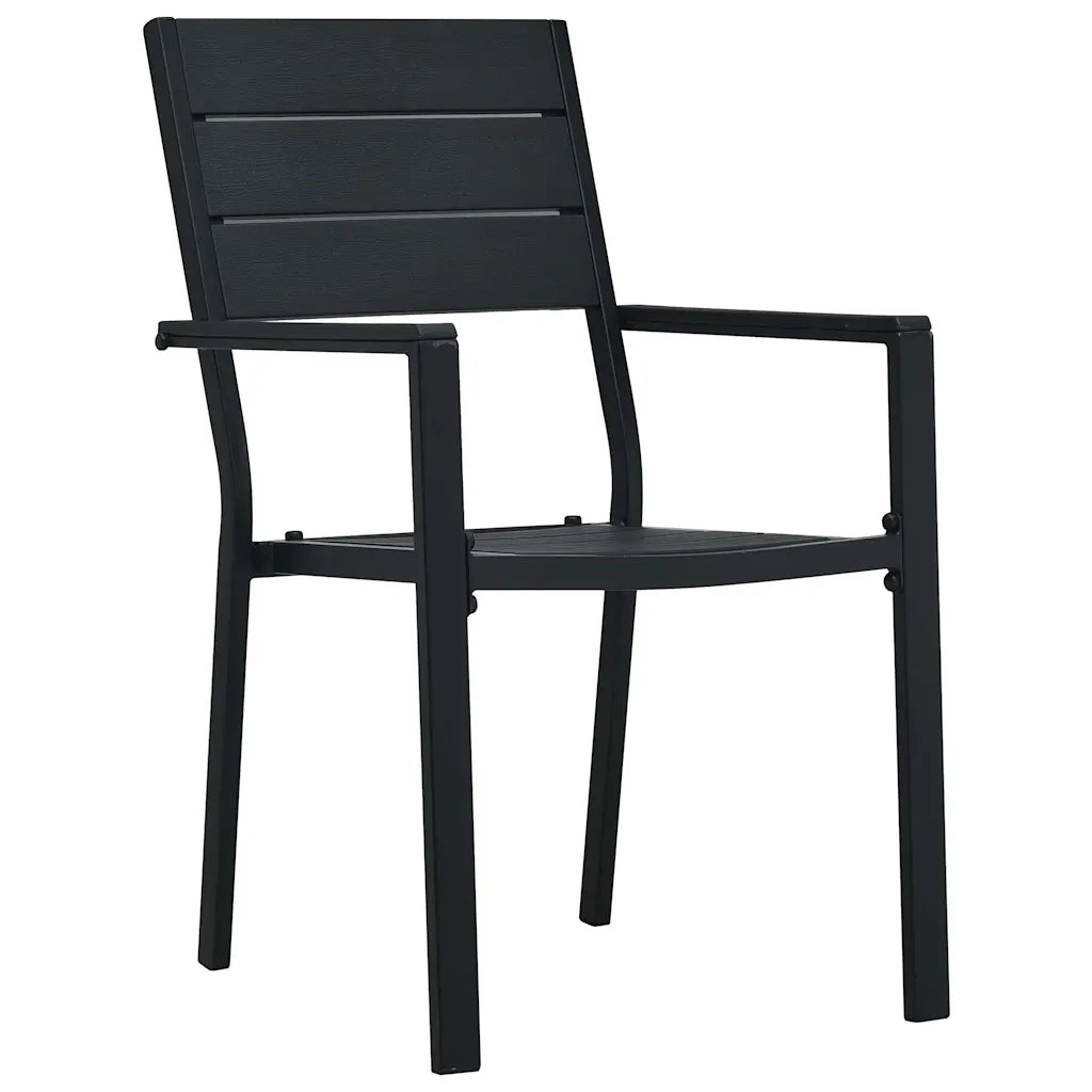 Set da Pranzo per Giardino 5 pcs Nero 3379144