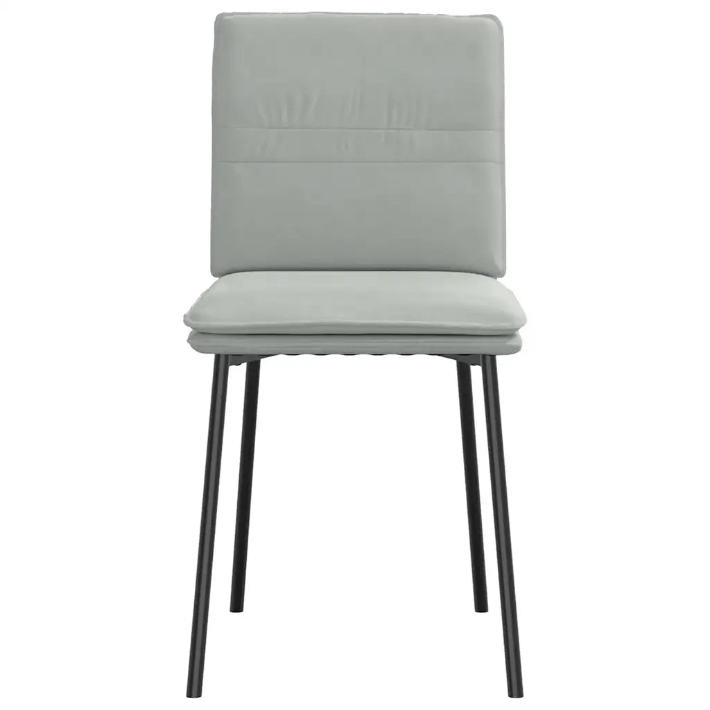 Sedie da Pranzo 6 pz Grigio Chiaro in Velluto 3315614