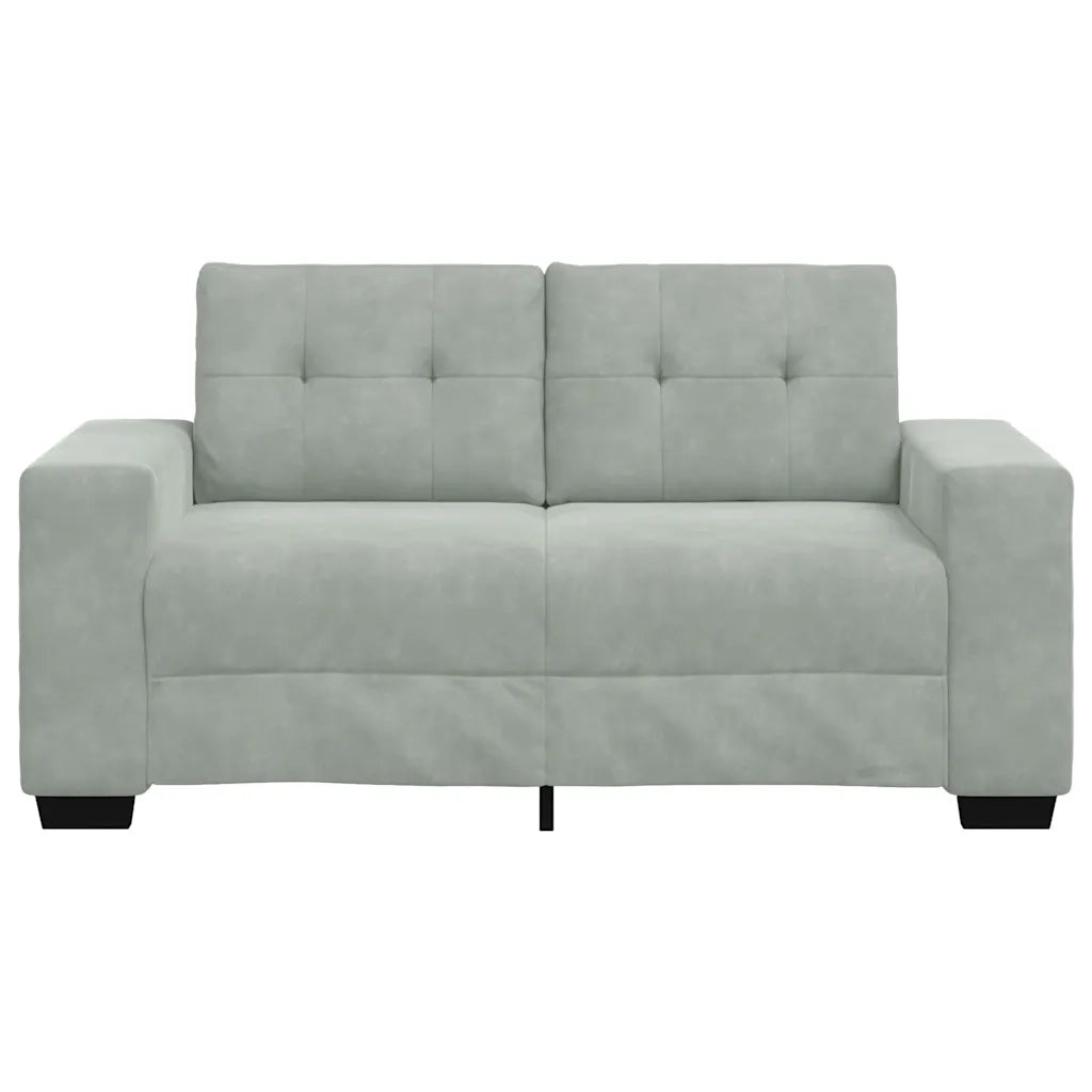 Divano Divanetto Grigio Chiaro 160x77x82 cm in Velluto 4105110