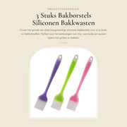 Set di Spazzole per la Cucina 3 Pezzi - Spazzole in Silicone - Resistenti al Lavastoviglie - Progettate per un Ergonomia Ottimale - Alta Resistenza alle Alte Temperature - Senza BPA - Spazzola per la Cucina