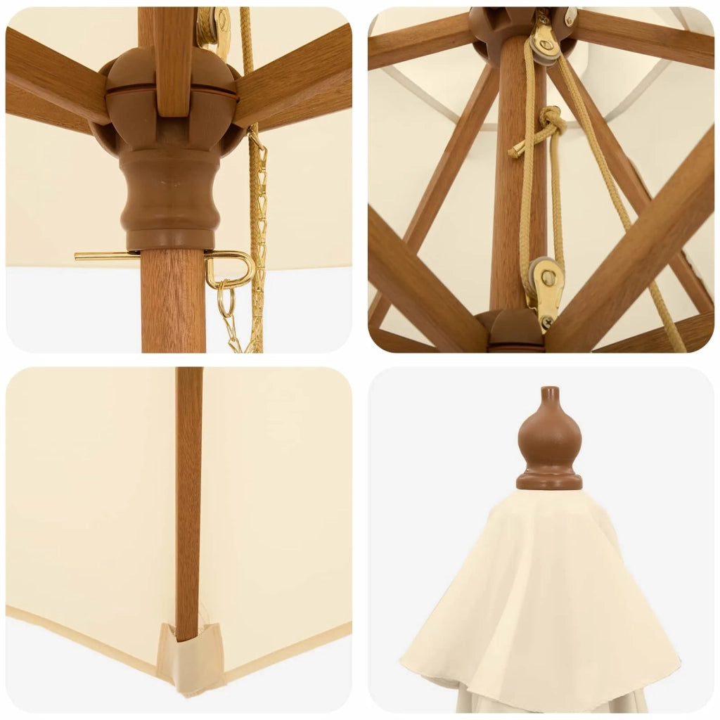 Set da pranzo da esterno con ombrellone 6 pz 3438533