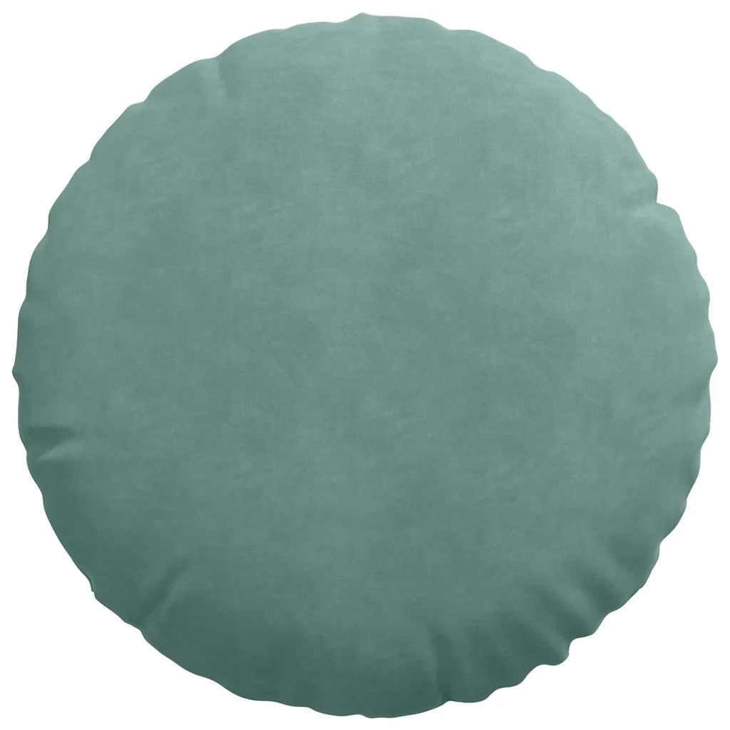 Cuscini per Seduta 2 pcs Verde Mare Ø50 x 19 cm Velluto 42014184