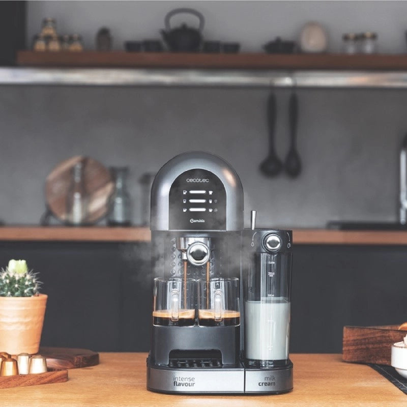 CECOTEC 01590 - Macchina da caffè semi-automatica Cumbia Power Instant-ccino 20 Chic Serie Nera