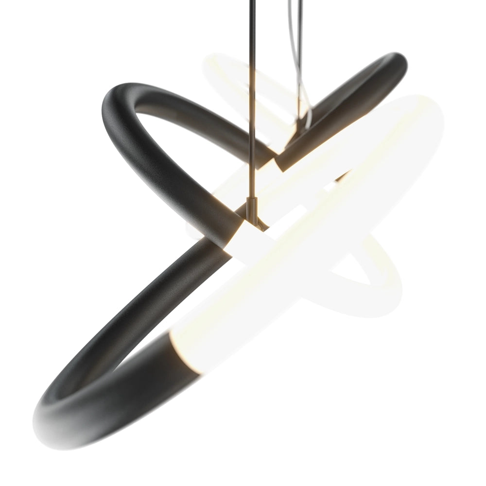 Lampada a sospensione LED Maytoni Node 4 luci nera 120cm