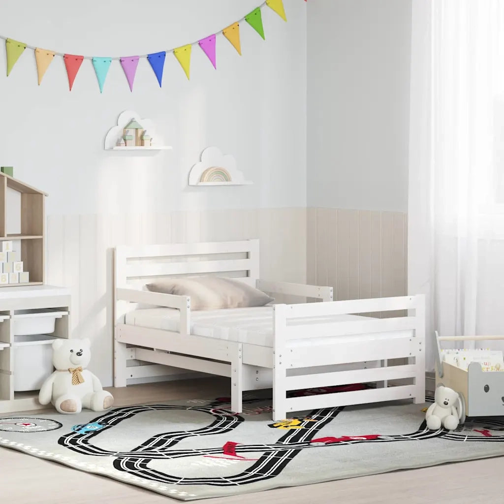 Struttura letto con materasso allungabile-Giroletto Bianco 80 x 200 cm