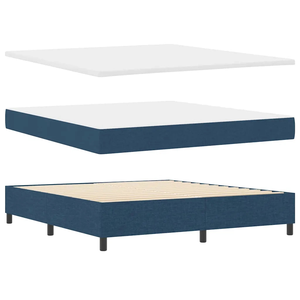 Letto a molle con materasso Blu 180 x 200 cm Tessuto 3340584