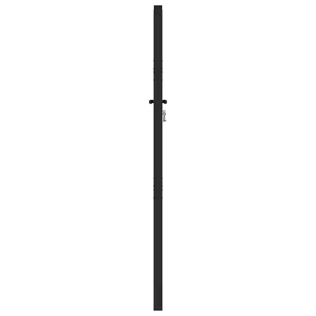 Cancello da Giardino con Serratura Nero 100x150 cm in Alluminio 42004148