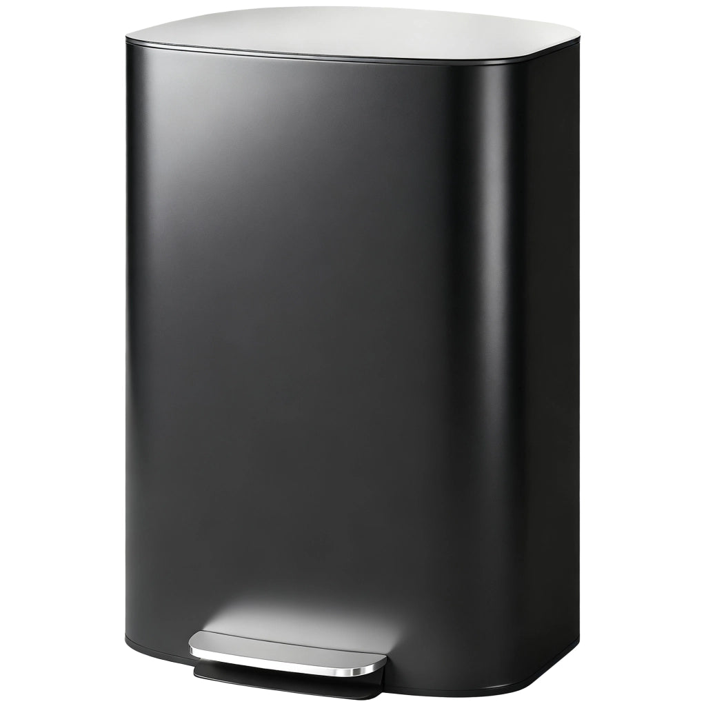 Cestino 50 litri con pedale e coperchio soft-close ¨C zephmum ¨C nero