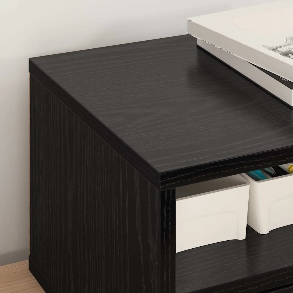 Supporto per Stampante con cassetto Rovere Nero 40 x 32 x 24 cm CFW5440568